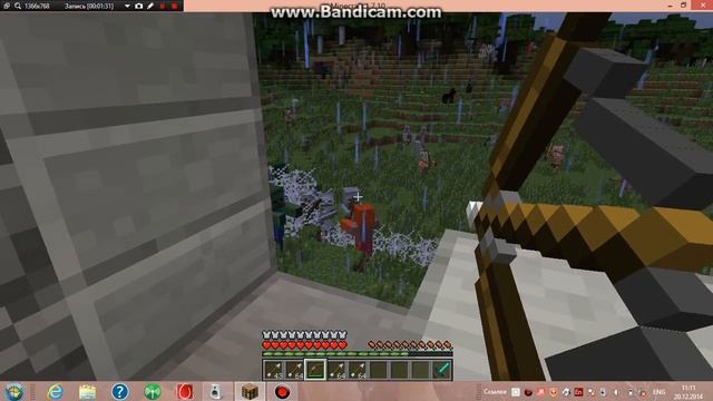 война против зомби,скелетов,криперов,свинозомби и пауков в Minecraft смотреть онлайн