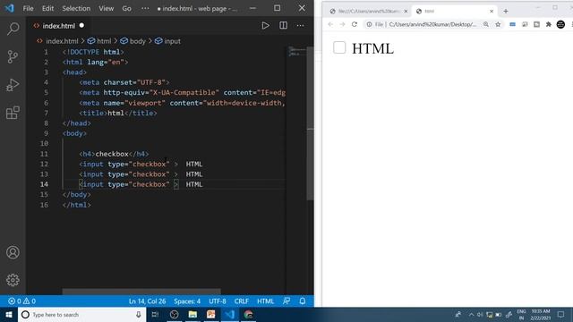 How to Use Checkbox and Radio Button in HTML (हिंदी ) Part 16 | Code With Technology смотреть онлайн