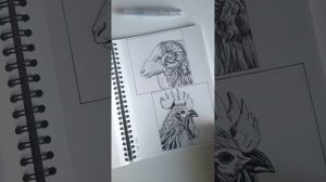 Sketchbook flipthrough - inktober week 1 #sketchbookflipthrough #sketchbooktour #inktober2023