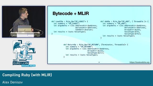 2023 EuroLLVM - Compiling Ruby (with MLIR) смотреть онлайн