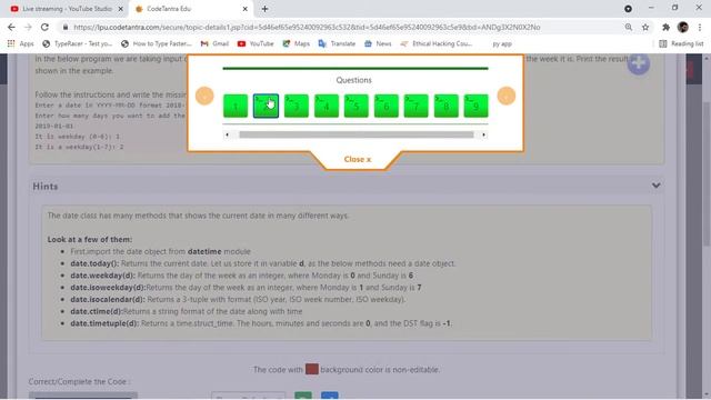 CodeTantra Python course answers // from L71 - L77 смотреть онлайн