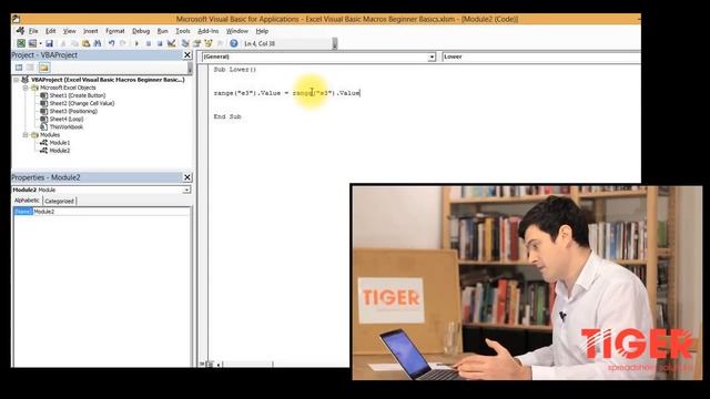 Excel Visual Basic (VBA) for Beginners - Part 2 of 4: Change Cell Values смотреть онлайн