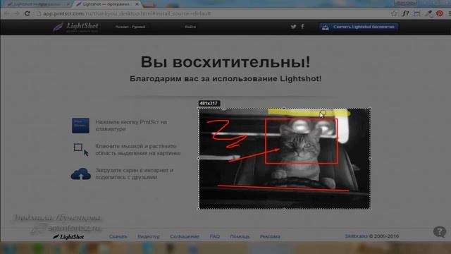 Как сделать скриншот экрана // Обзор программы Lightshot смотреть онлайн