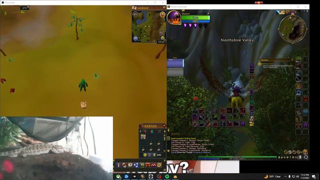 11 2 22 Catching Chins In RS3 And Playing WoW. Apophis Cam.