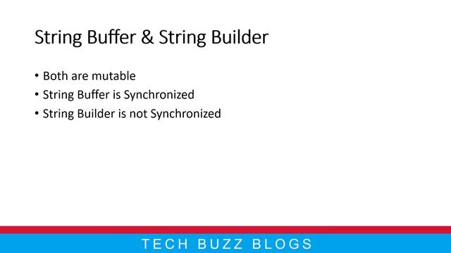 Java - StringBuffer and StringBuilder | TECH BUZZ BLOGS смотреть онлайн