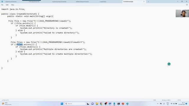 Java SE: Java IO (Creating directory or multilevel directories) смотреть онлайн