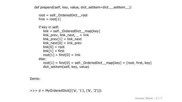 PYTHON : How to add an element to the beginning of an OrderedDict? смотреть онлайн
