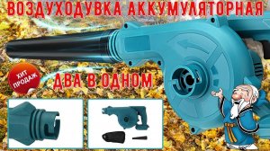 Воздуходувка аккумуляторная 2 в 1 с Алиэкспресс Работает на выдув и всасывание