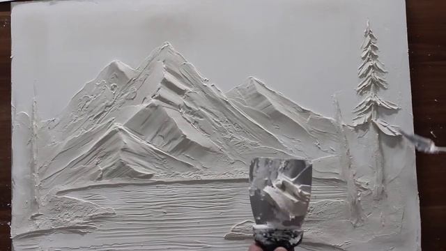 Барельеф пейзаж. Как сделать в барельефе горы, елки и озеро?! смотреть онлайн