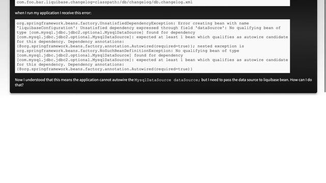 configure dataSource for liquibase in spring boot смотреть онлайн