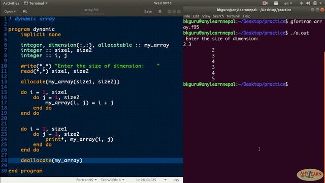 Learn Fortran dynamic ARRAY | data & where statement | Fortran Tutorial 17 смотреть онлайн