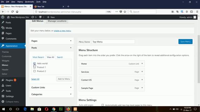 How to create menu in wordpress смотреть онлайн