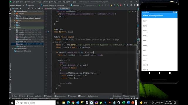 8- Flutter Infinite Scrolling ListView HTTP GET смотреть онлайн