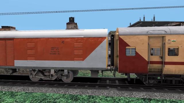 LHB RED PARCEL VAN COUPLING ICF UTKRISHT Coach | BUMPY FORKED RAILROAD CROSSING | Train Simulator смотреть онлайн