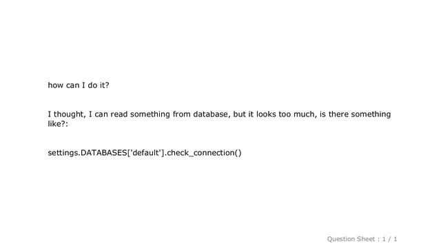 Django : how can I check database connection to mysql in django смотреть онлайн