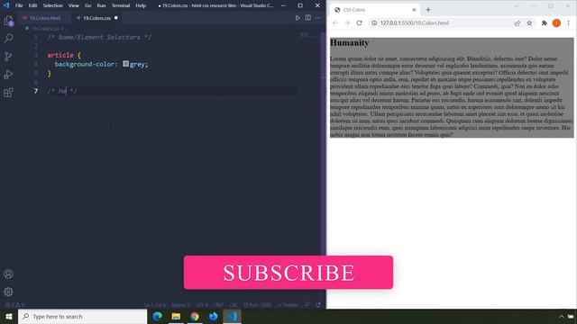 HTML-CSS Tutorial Lesson 19: CSS Colors смотреть онлайн