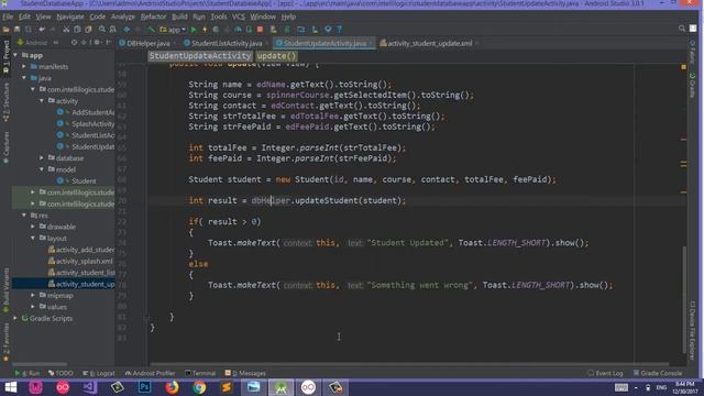 51. Android Sqlite Database Tutorial 10 - Update record in sqlite table Part 2 - Urdu/Hindi смотреть онлайн