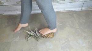 Barefoot Crush! Making Pineapple Juice! *Fetish ASMR*  Walkover 18+ Super Juicy! POV