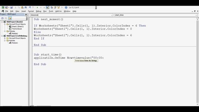 Vba to Make Cell Blinking in Excel смотреть онлайн