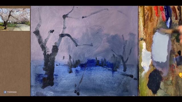 Синие тени - солнечный пейзаж смотреть онлайн