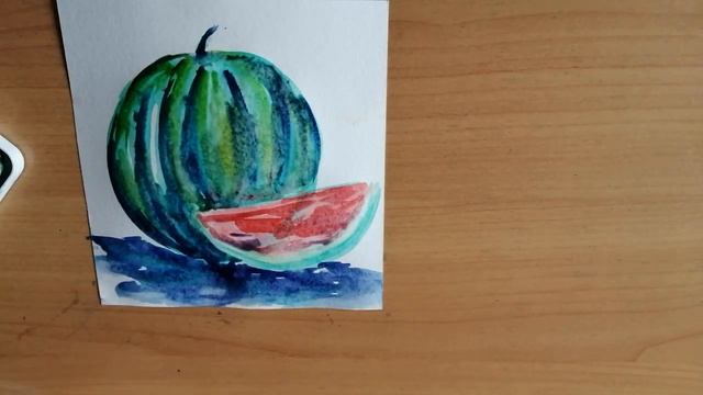 Рисуем арбуз, медовая акварель! #Рисование_для_всех, #DrawingForYou, #paintingtutorials