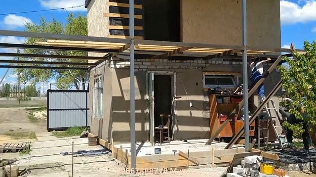 Монсарда-навес, делаем за 3дня!!! Каркас. смотреть онлайн