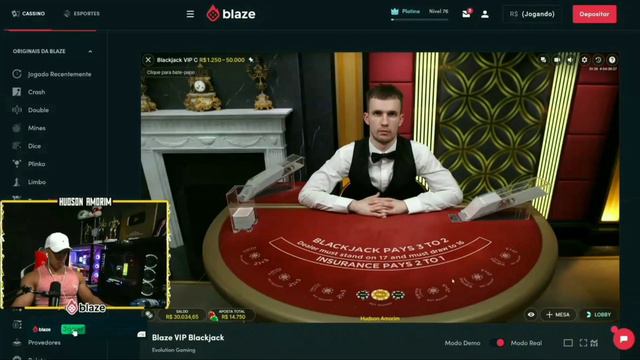 HUDSON AMORIM FORROU NO BLACK JACK COM DINHEIRO REAL!!! 1MILHÃOOOO!!! смотреть онлайн