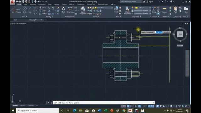 Tutorial Praktikum AutoCAD 7 : Gambar Susunan Teknik Kesin смотреть онлайн