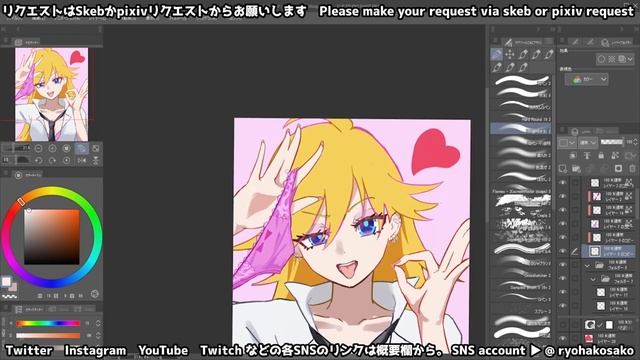 イラストメイキング - Illustration making パンスト - パンスト姉妹 Panty and Stocking with Garterbelt смотреть онлайн