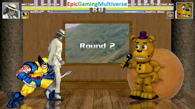 Michael Jackson And Wolverine VS Adventure Fredbear And Annoying Orange In A MUGEN Match / Battle смотреть онлайн