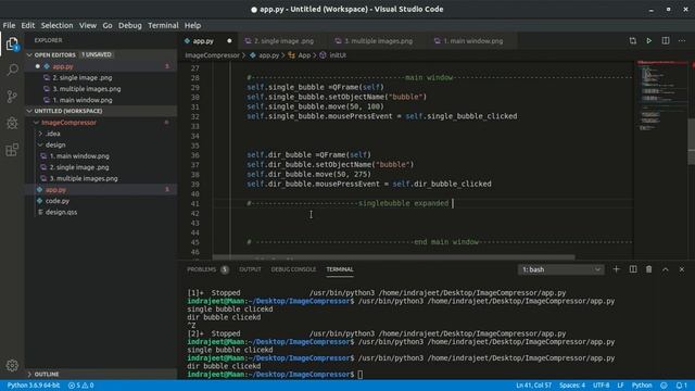 6. PyQT5 - multiple screens - clicking on QFrame | Image Compressor | Python Project | Hindi смотреть онлайн