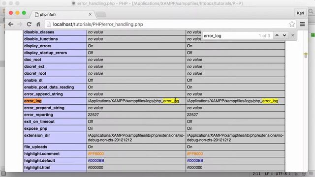 PHP Tutorial - #85 - Error Handling: Logging Errors смотреть онлайн