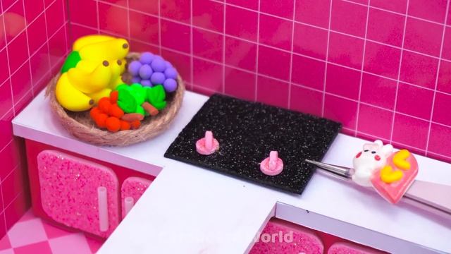 Using Cardboard, Magnet Ball to Build 2-Storey Pink House with Rainbow Slide ❤️ DIY Miniature House смотреть онлайн