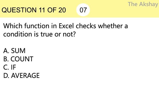 MS Excel Quiz - Multiple Choice Questions (MCQ) with Answers смотреть онлайн