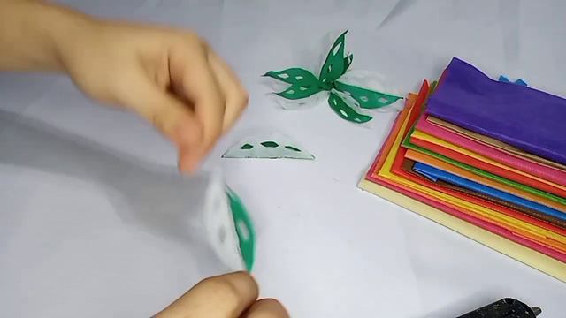 how to make MONSTERA VARIEGATA made of SHOPPING BAG/DIY/HANDMADE/crafting/reusable Craft смотреть онлайн