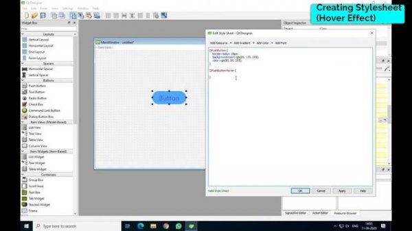 Button Click Effect | Qt Designer | PySide2 | Python