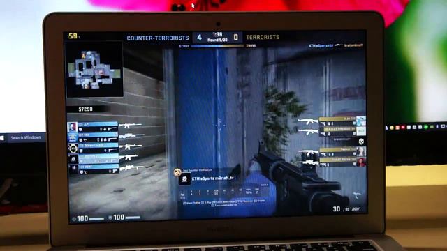 CSGO performance test on a MacBook Air (Core i5 Intel HD 6000 4GB RAM) смотреть онлайн