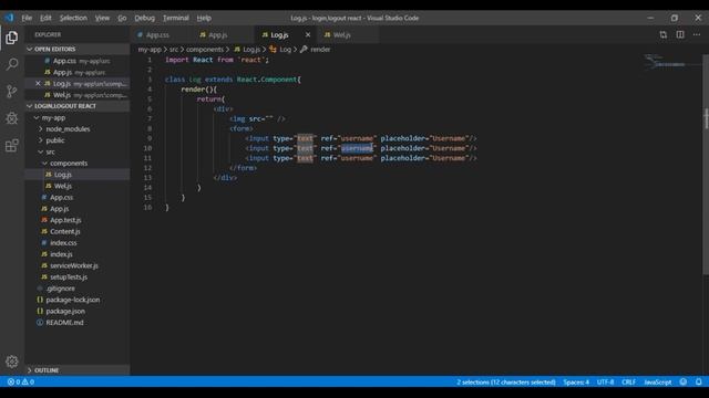 login/logout React.js video#1 смотреть онлайн