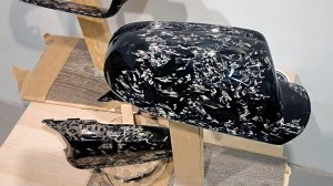 Ламинация зеркал Ауди S5 кованым карбоном. The lamination mirrors Audi S5 Forged Carbon