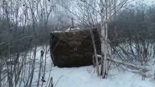 Охота зимой, живем в палатке