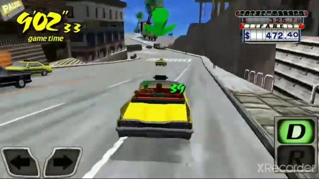 БЕЗУМНАЯ ИГРА CRAZY TAXI НА ТЕЛЕФОНЕ. Крутая развозка людей крейзи такси. смотреть онлайн