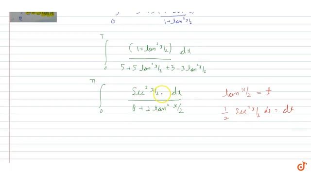 Evaluate `int_0^pi (dx)/(5 + 3 Cos X) `