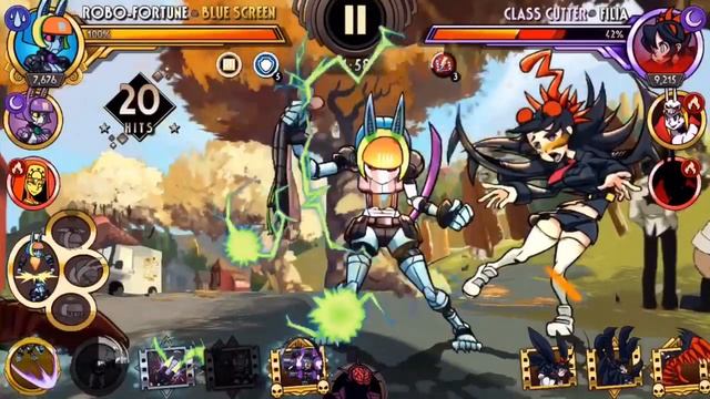Blue Screen Robo Fortune Showcase!! Prize Fight Battles!! - Skullgirls Mobile смотреть онлайн