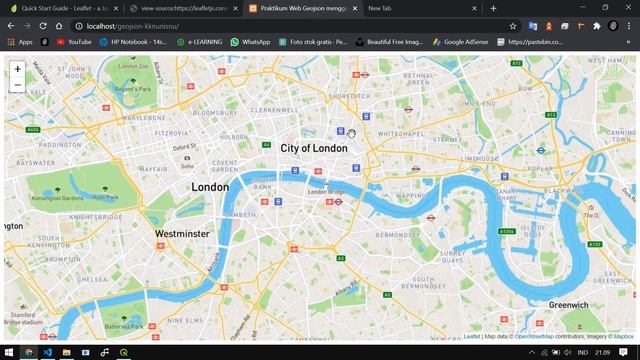 Tutorial Membuat WebGIS Menggunakan Leaflet.js dan GeoJSON смотреть онлайн