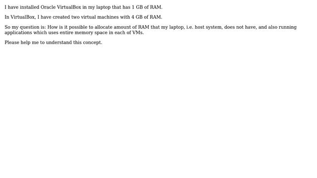 Memory allocation in Oracle VirtualBox смотреть онлайн
