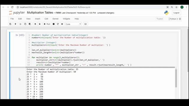 Advanced Multiplication tables in Python | Python Tutorial Series #3 смотреть онлайн