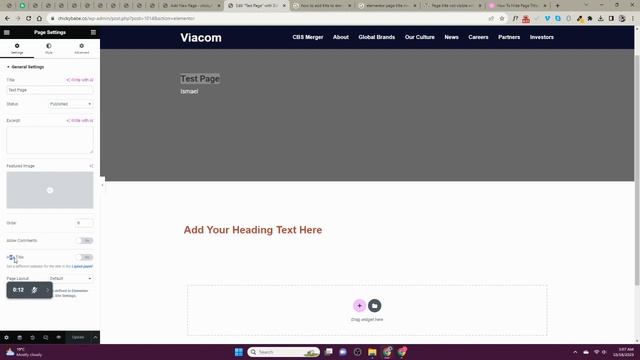 Elementor's Hidden Gem: Removing Page Titles on WordPress Websites #short смотреть онлайн