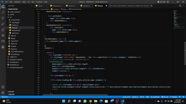 Adding Infinite Scroll In Our React App | Fetching Data From API |Complete MERN Course in hindi #34 смотреть онлайн