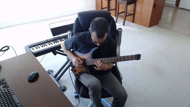 Lydian Improvisation - Strandberg, Acoustic G20 Amp, SLO Reverb, Boss DD-3,  MT-2, EH POG2 & KEY-9