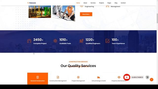 Kaouwa - WordPress Construction Building Theme смотреть онлайн